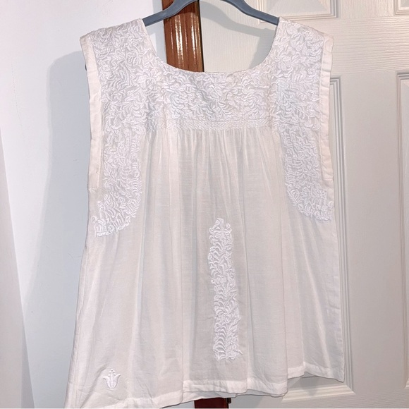 J. Marie Oaxaca Boho • Bridget • Cotton & Linen Blend Embroidered Tunic - Picture 1 of 6